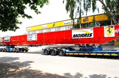 Carroponte ABUS/Morris in viaggio verso il capannone di produzione della Efficient Engineering di Johannesburg, in Sudafrica