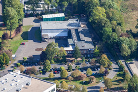Veduta aerea della sede di ABUS Kransysteme GmbH a Marienheide per lo sviluppo